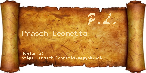Prasch Leonetta névjegykártya
